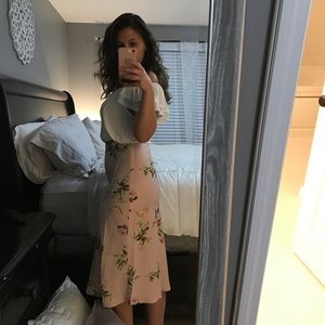 Forever 21 flower midi skirt